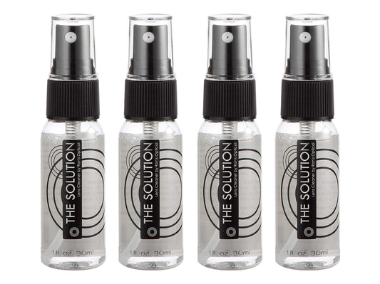 The Solution Lens Cleaner Spray | Pack of 4-1oz Alcohol Free Eyeglass Lens Cleaning Spray for Glasses Lens Screens