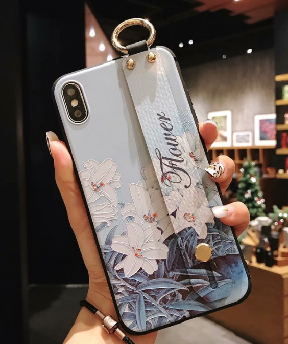 Rose Flower Embossed Phone Case Protection Cover